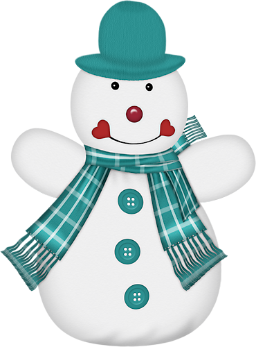 Christmas Snowman Clip Art - Teal Christmas Clip Art (370x500), Png Download