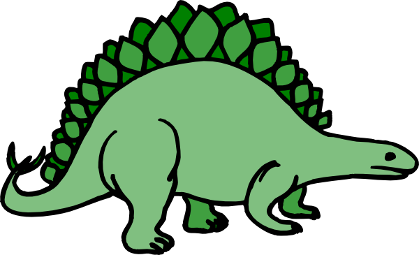 Dinosaur Clipart Stegosaurus - Stegosaurus Clip Art (600x365), Png Download
