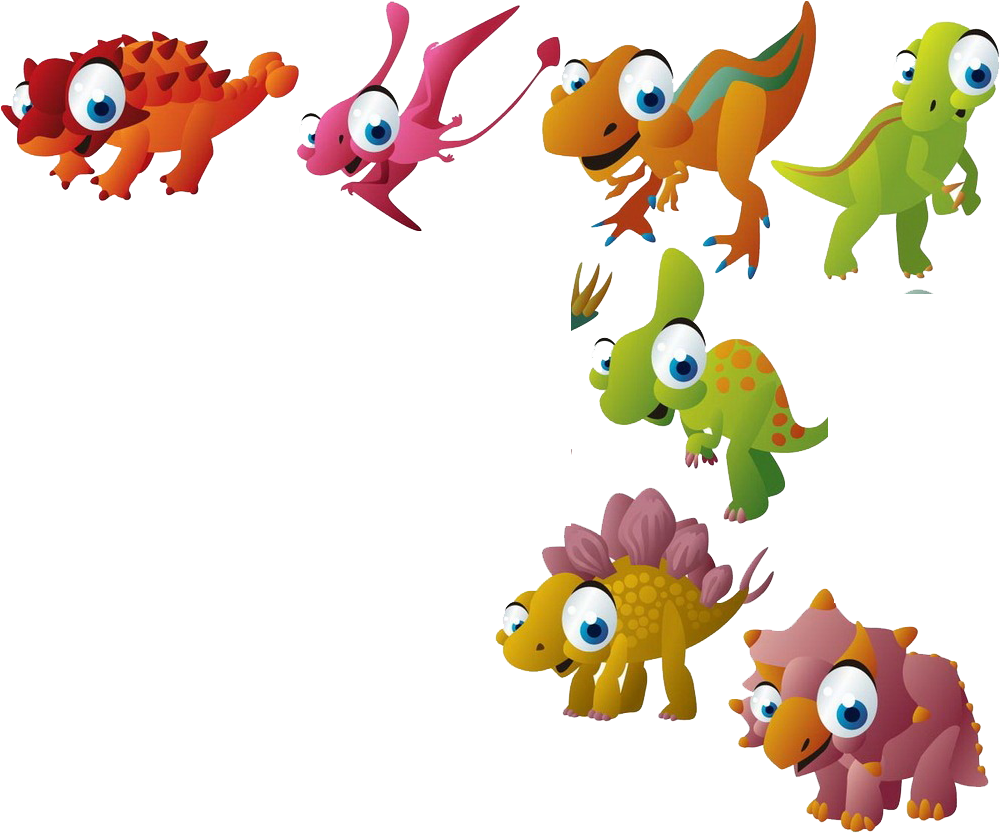 Cartoon Animal Clip Art - Dinosaur Animal Cartoon Png Image And Clipart (1000x974), Png Download