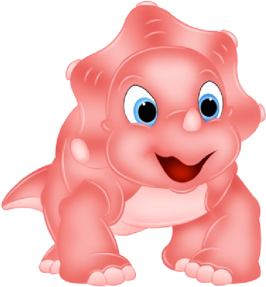 Pink Dinosaur Clip Art At Clker - Cute Dinosaur Cartoon Free (600x600), Png Download