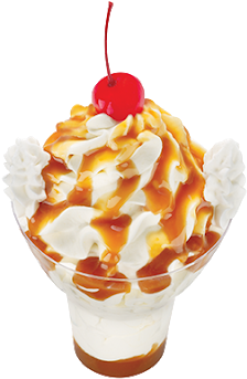 Vector Library Download Desert Clipart Ice Cream Sundae - Caramel Ice Cream Sundae (400x356), Png Download