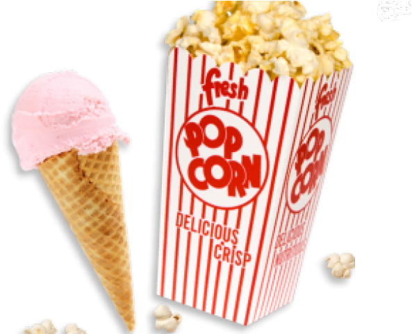 Ice Cream Clipart Popcorn - Retro Popcorn Scoop Box Large 50ct (640x480), Png Download