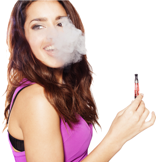 Ecigarette The New Popular - Woman Vaping Png (650x568), Png Download
