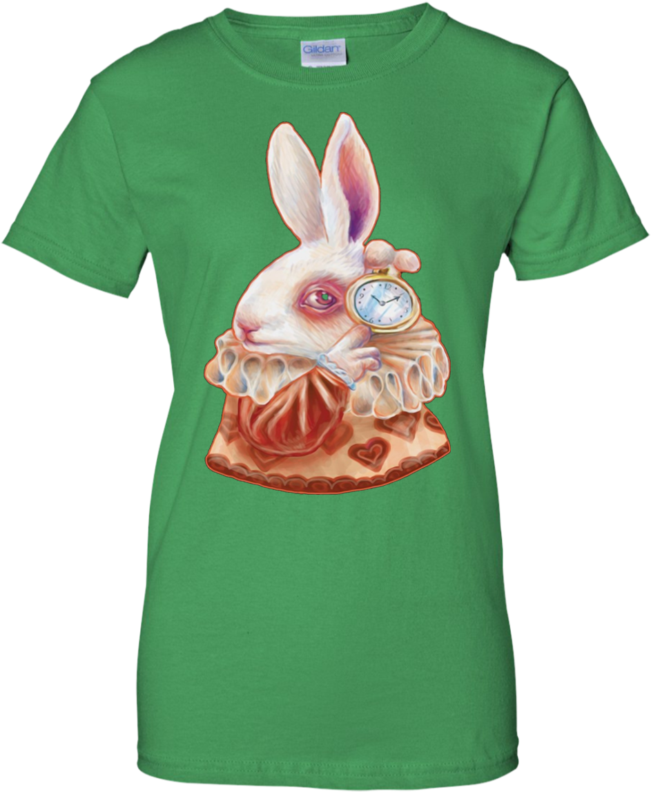 Alice In Wonderland White Rabbit Tee Shirt (1155x1155), Png Download