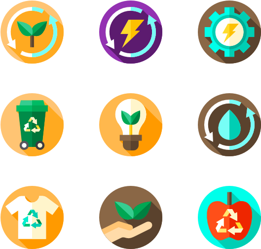 Recycling 50 Icons - Family Flat Icon Png (600x564), Png Download