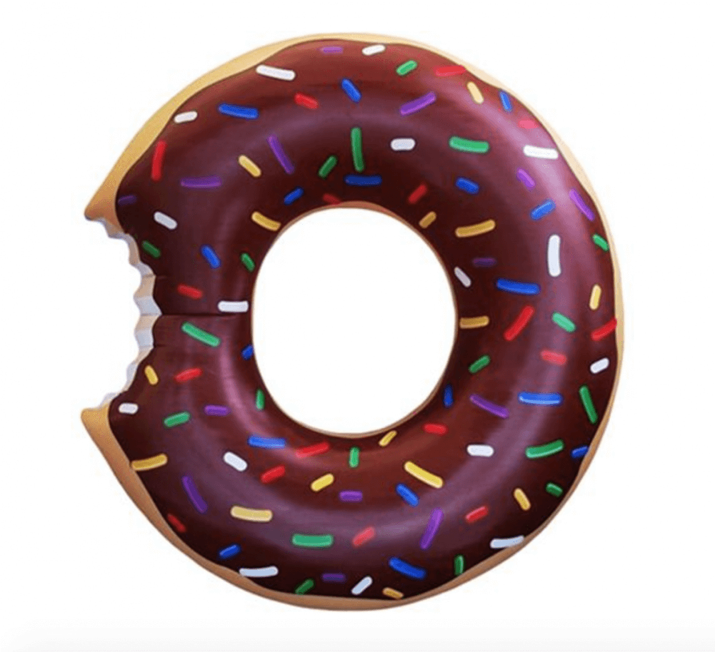 Big Mouth Chocolate Donut Pool Float (1000x1300), Png Download