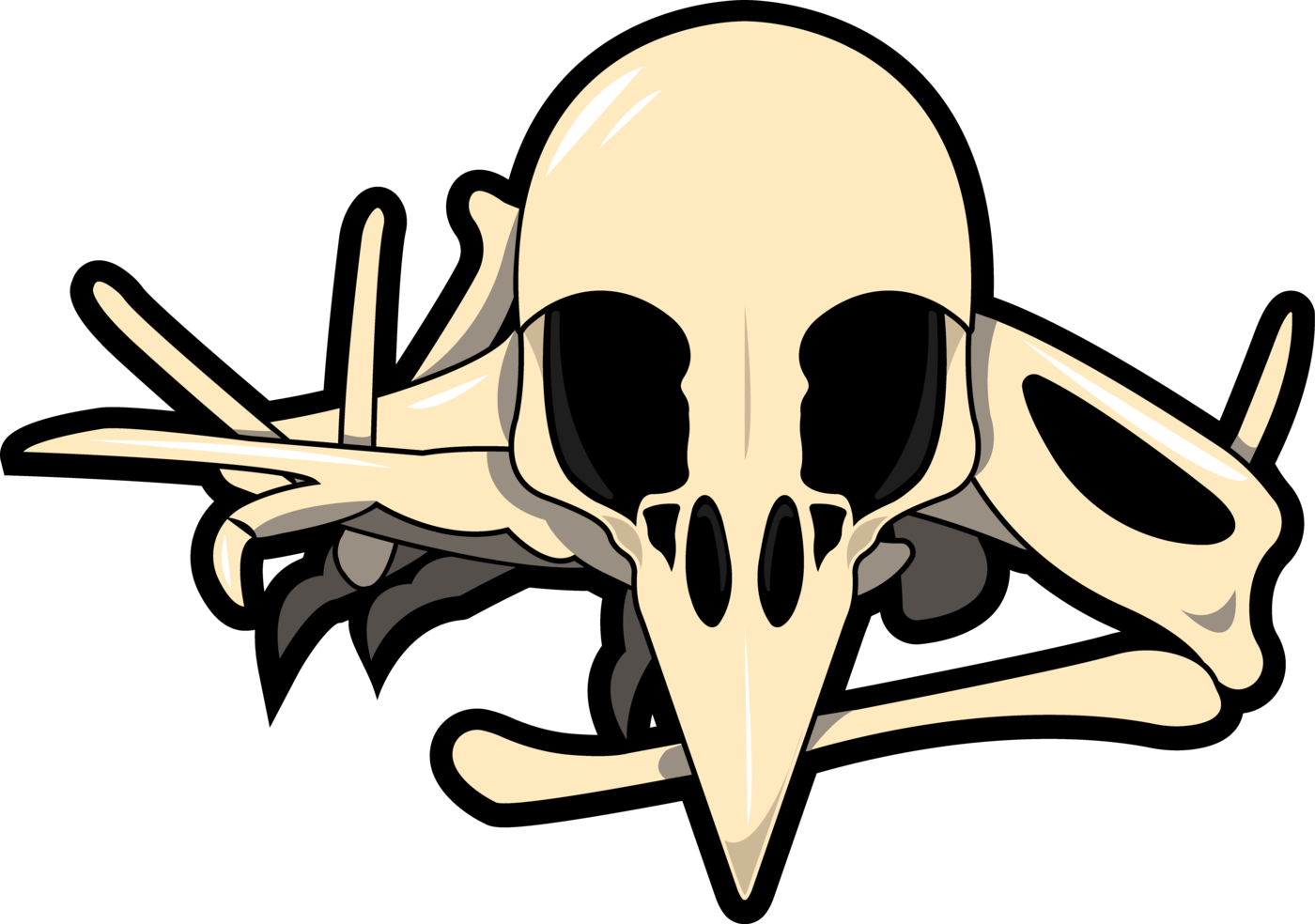 Banner Black And White Download O Ghastly Games By - Pile Of Bones Cartoon Transparent (1400x984), Png Download