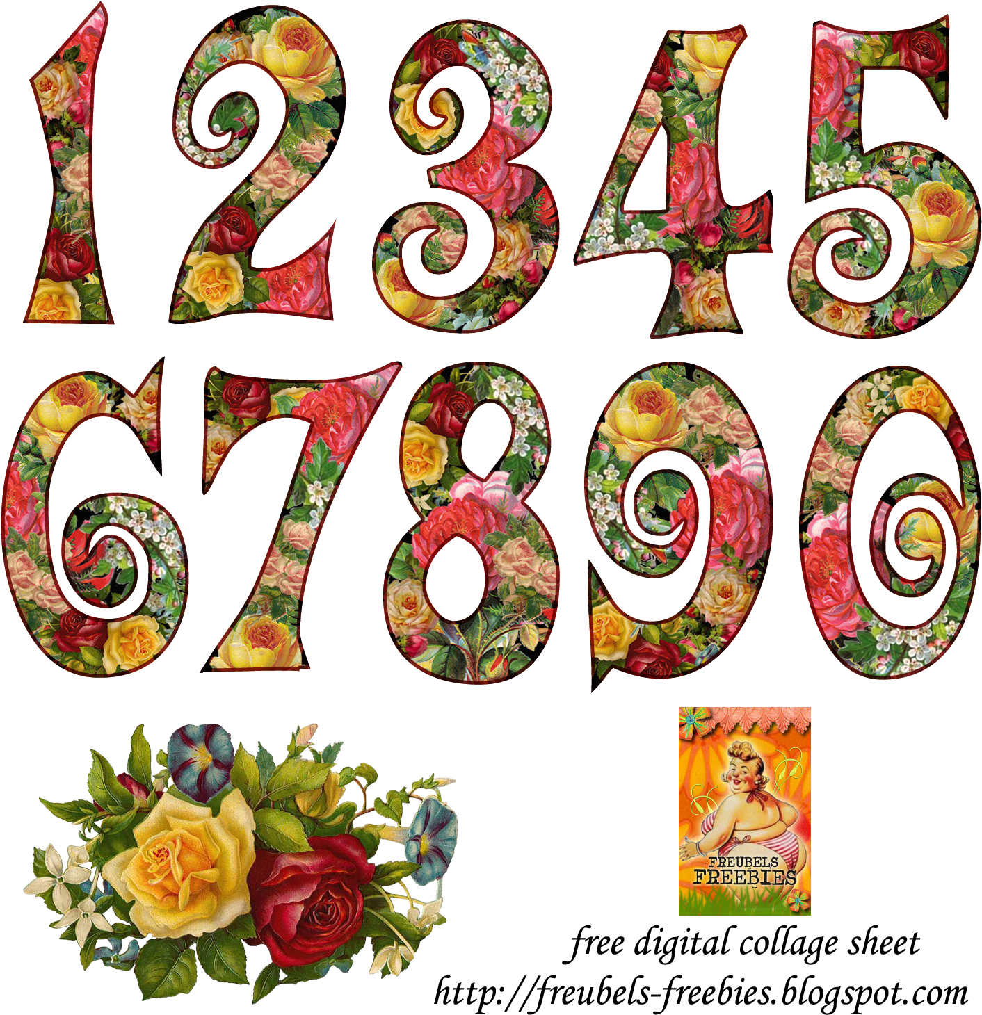 Shabby Png Art Free - Roses & Morning Glories Keychain, Adult Unisex, (1500x1500), Png Download