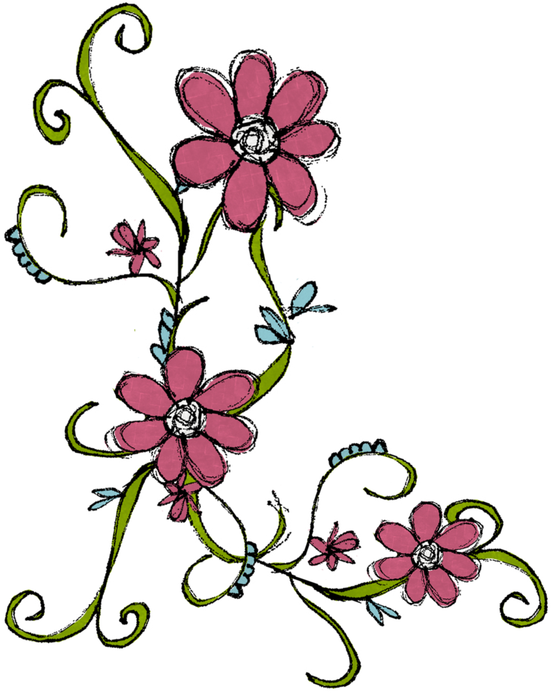 Flower Doodle Photo - Flower Doodles Png (815x1024), Png Download