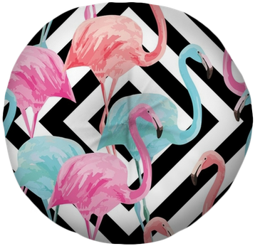 Flamingo Watercolor Pattern, Geometric Background Tufted - Beater Board Pro Model (400x400), Png Download
