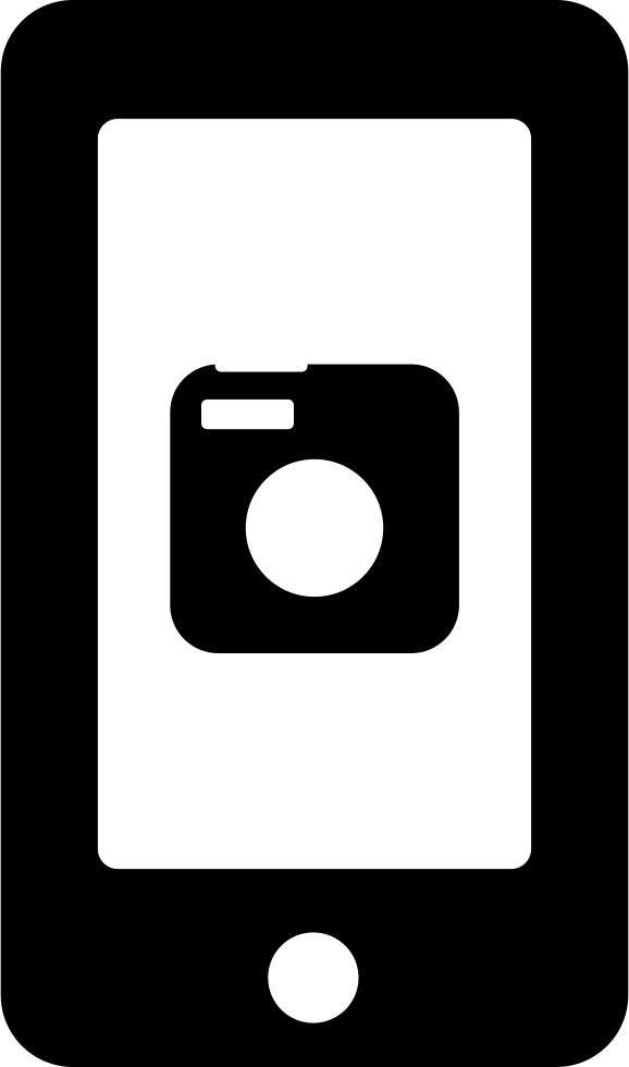Photo Camera On Phone Screen Comments - Icon (578x980), Png Download