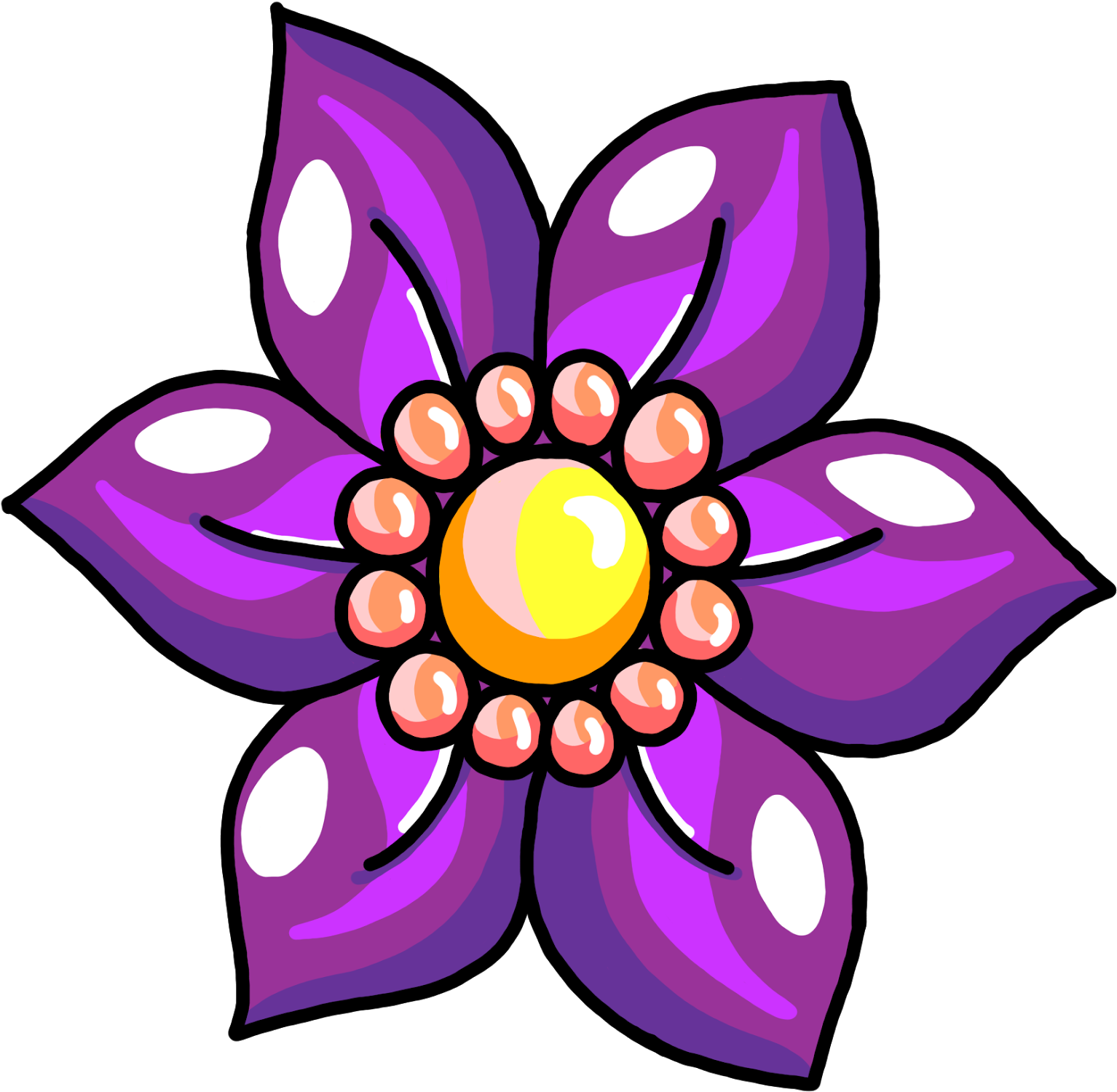 Free Flower Clip Art - Florzinha Azul Png (1600x1563), Png Download