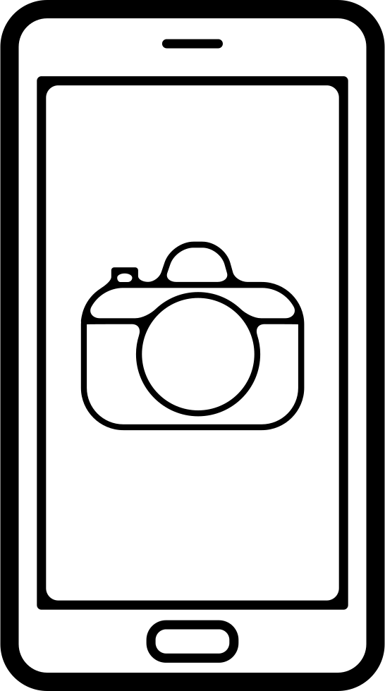 Camera Sign On Mobile Phone Screen Comments - Mobile Phone (546x980), Png Download