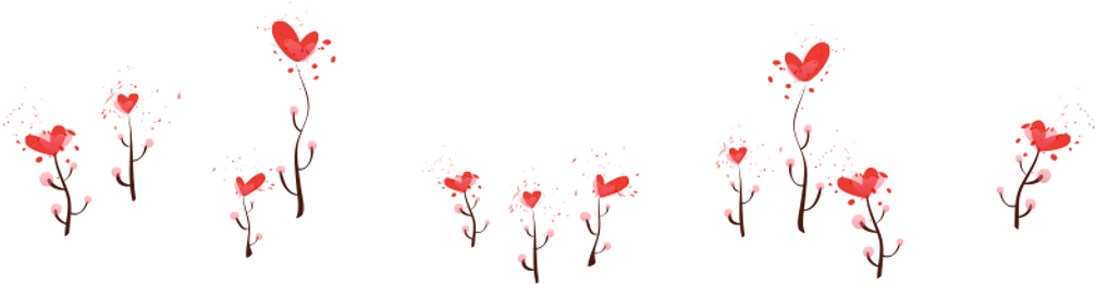 Border Flower Line Divider Doodle Heart - Transparent Doodle Divider Png (1024x1024), Png Download