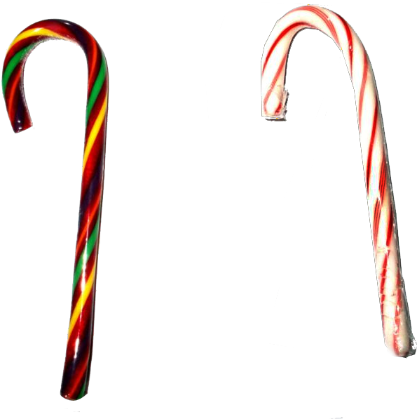 Candy Canes Flipped - Candy Cane (648x600), Png Download