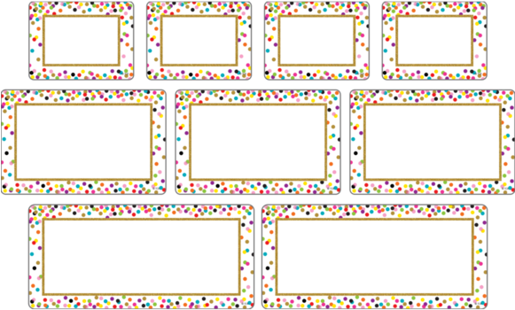 Confetti Clingy Thingies Labels - Clingy Thingies Confetti Labels (580x580), Png Download