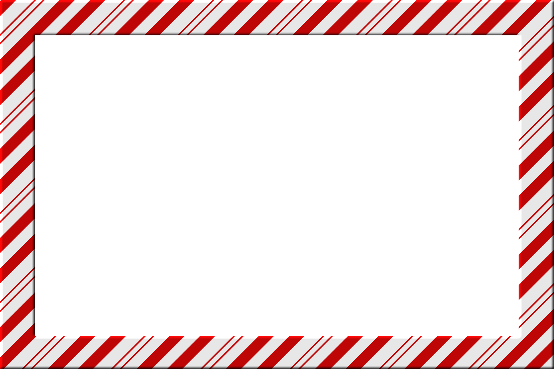 Candy Cane With Holly Transpa Png Clip Art Dessets - Transparent Background Christmas Frame (1800x1200), Png Download