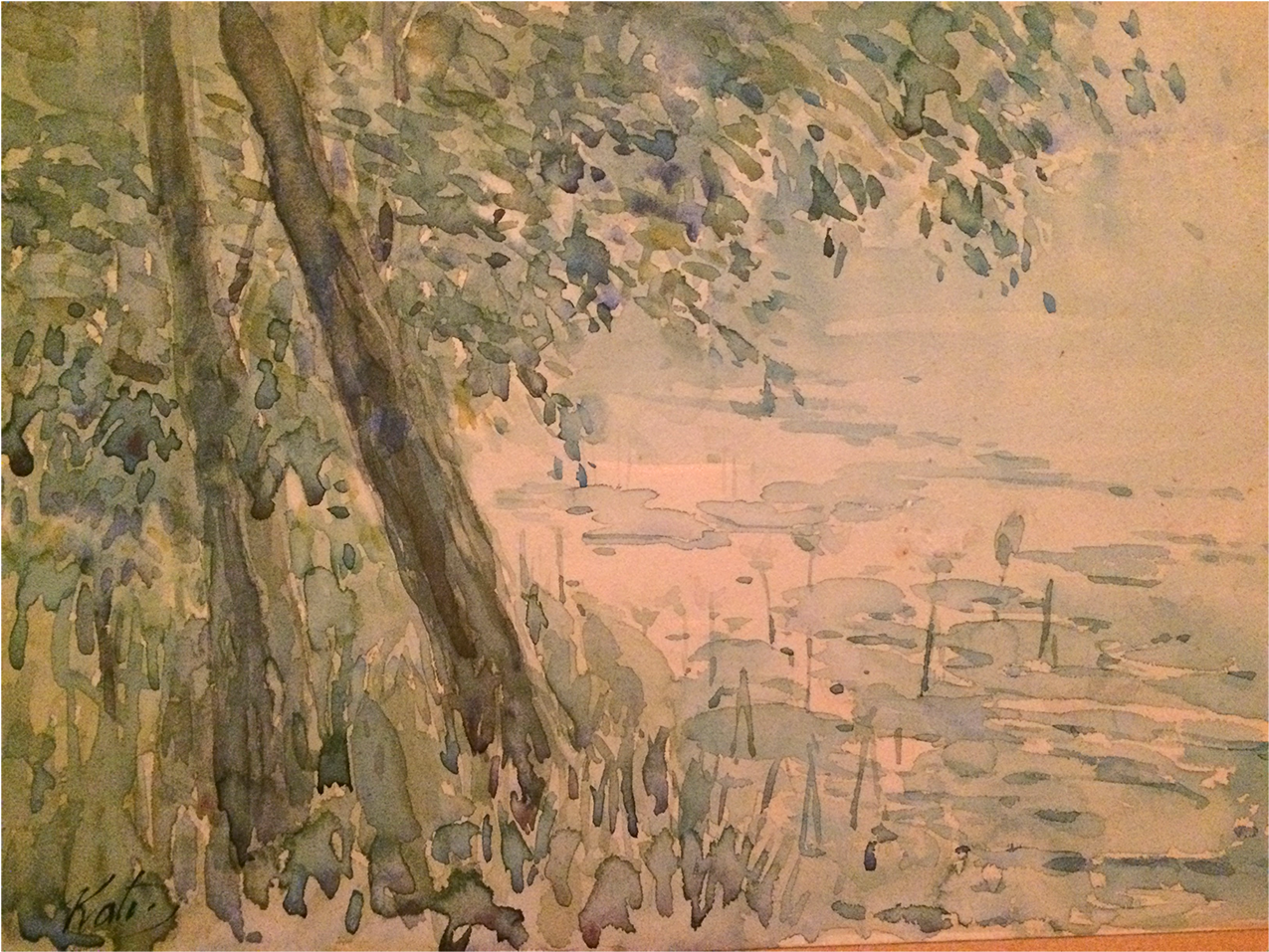 Japanese Watercolors Signed Kato Landscapes C - Painting (1400x1400), Png Download