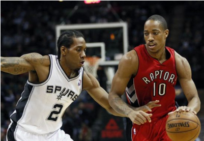 Toronto Raptors Swap Demar Derozan For San Antonio - Demar Derozan Vs Kawhi Leonard (400x400), Png Download