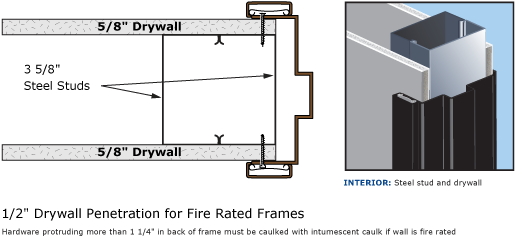 Metal Stud - Door Frame Metal Stud Wall (526x237), Png Download