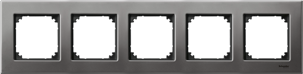 Mtn403514 Metal Frame, 5 Gang, Rhodium Grey, M Elegance - Frame 1-gang Grey 475114 (984x984), Png Download