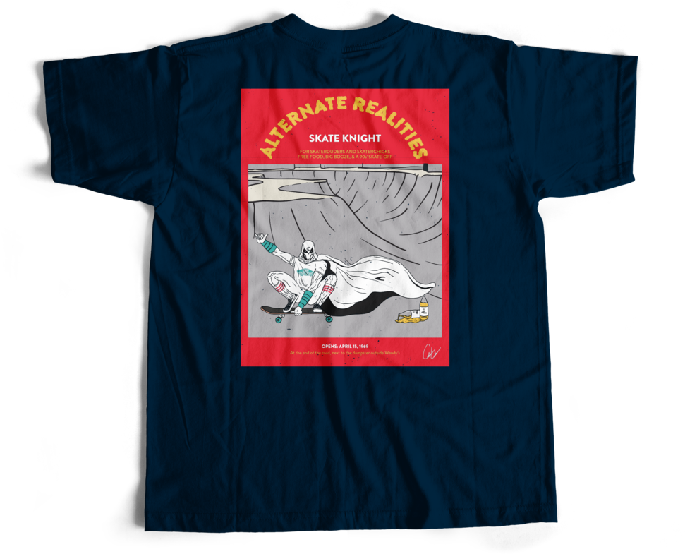 Skate Knight 40oz T-shirt (1000x1000), Png Download