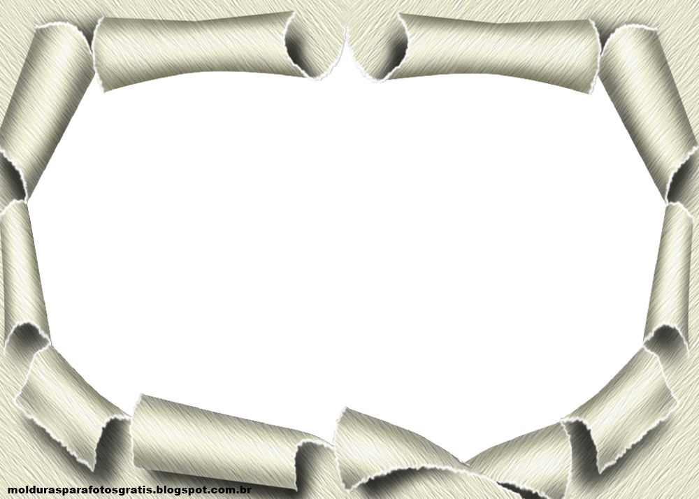 Moldura Para Fotos Papel Rasgado - Picture Frame (1000x714), Png Download
