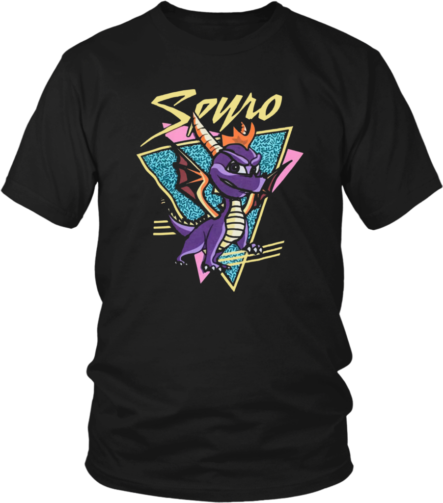 Spyro The Dragon T Shirt Spyro The Dragon Black Retro - Born In April 1 (1024x1024), Png Download
