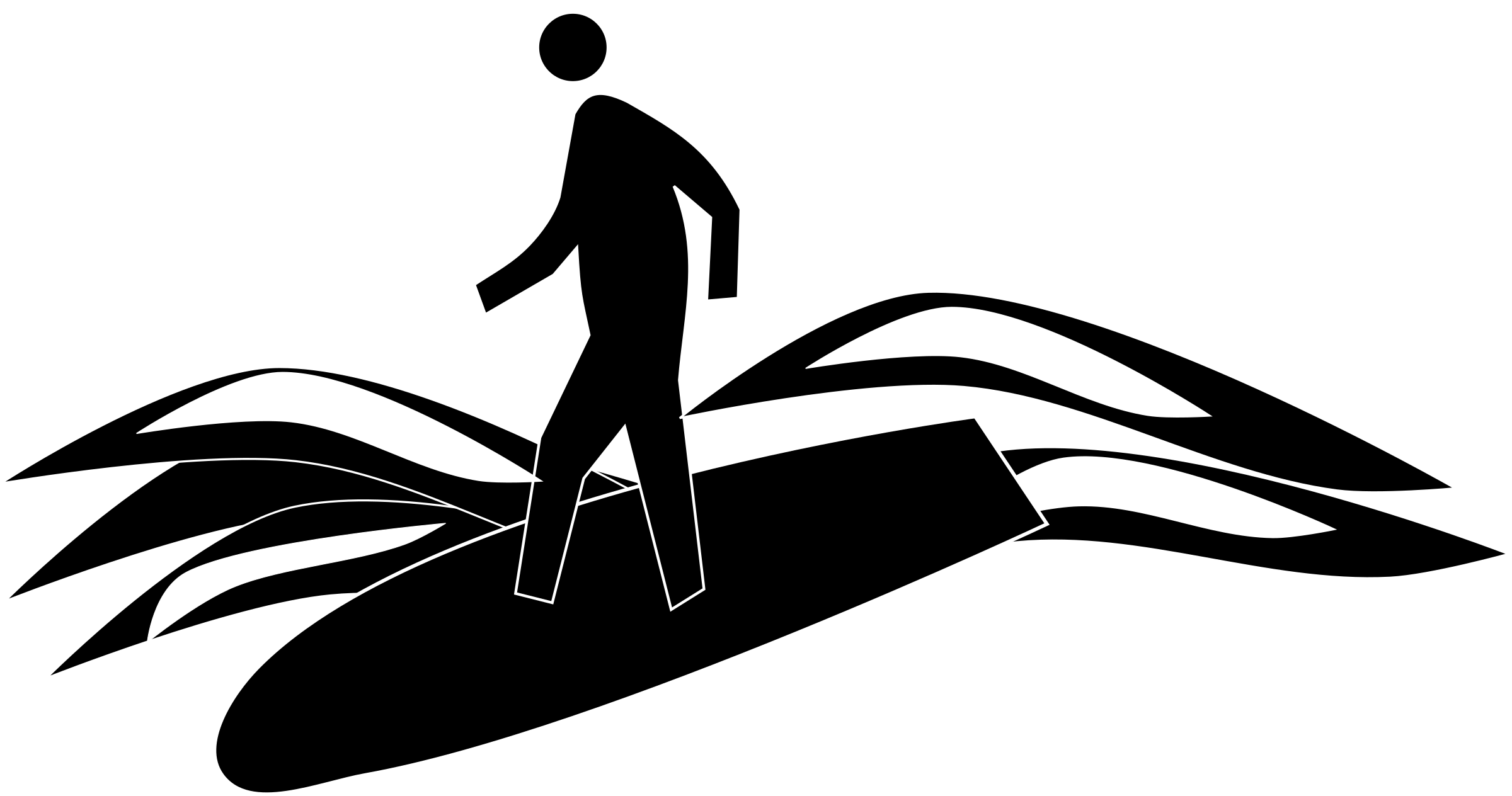 This Free Icons Png Design Of Pedestrian Surfer (2400x1264), Png Download