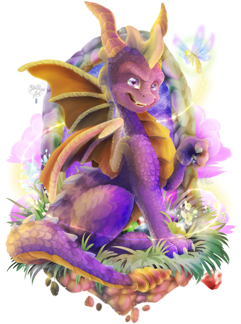 That Purple Dragon Is Literally Part Of Me I Needed - Spyro Reignited Trilogy Fan Art (849x1200), Png Download