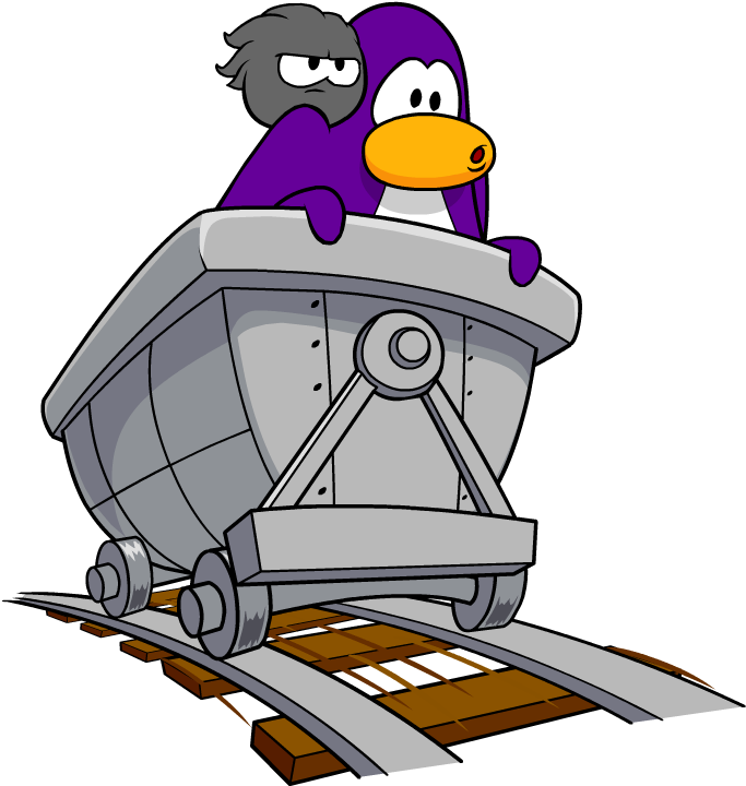 Cart Surfing Penguin - Club Penguin Cart Surfer (719x719), Png Download