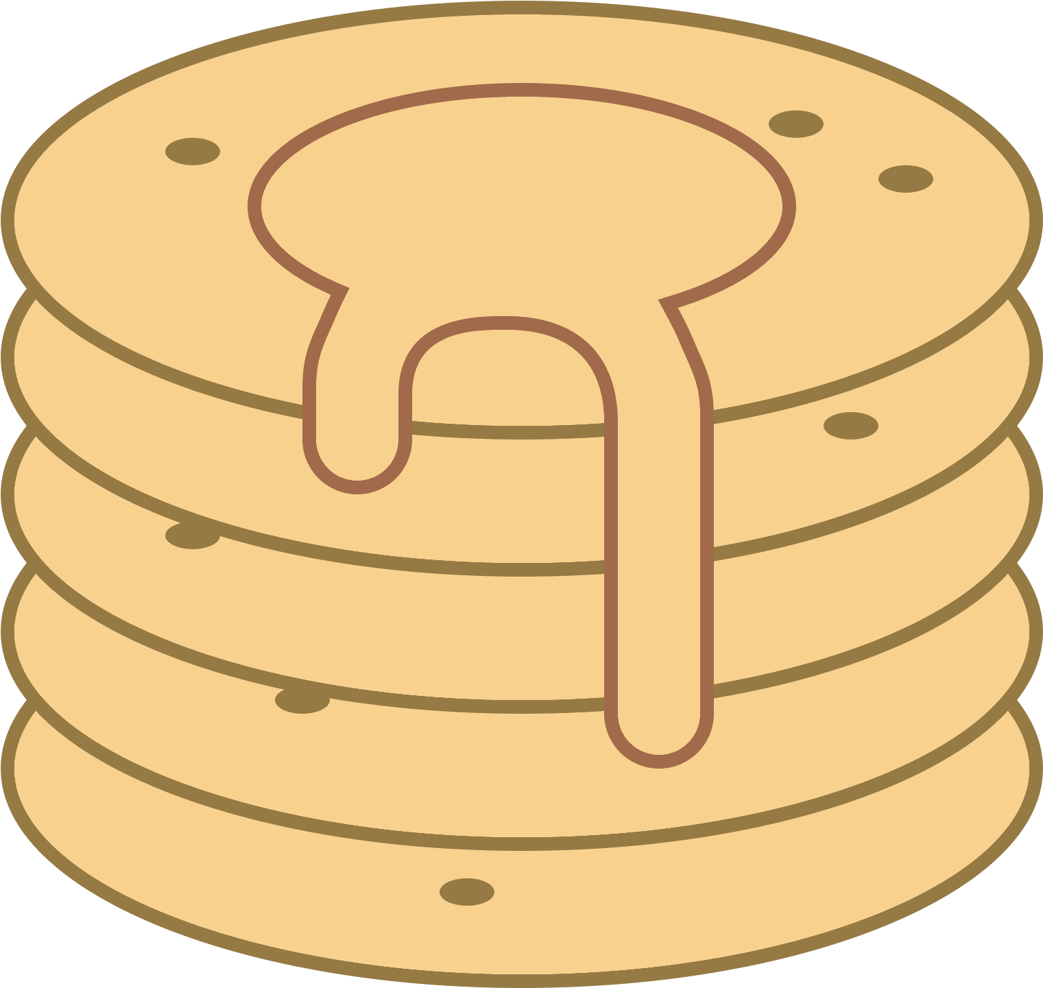 This Looks Like A Stack Of Four Pancakes - Icons8 (1600x1600), Png Download