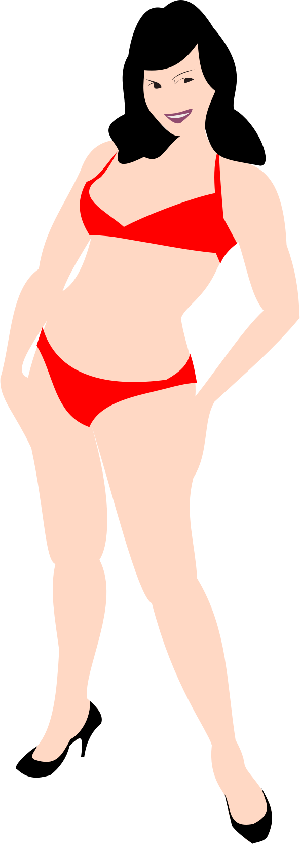 This Free Icons Png Design Of 1950s Pinup Girl (592x1663), Png Download