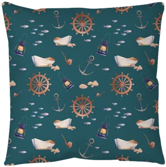 Watercolor Nautical Seamless Pattern - Watercolor Painting (400x400), Png Download