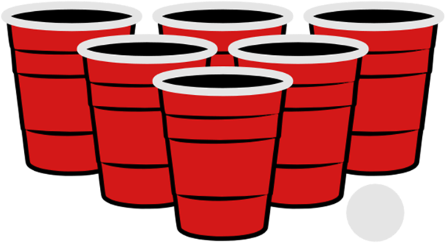 Beer Pong 3 Color Vector - Beer Pong Clip Art (790x691), Png Download