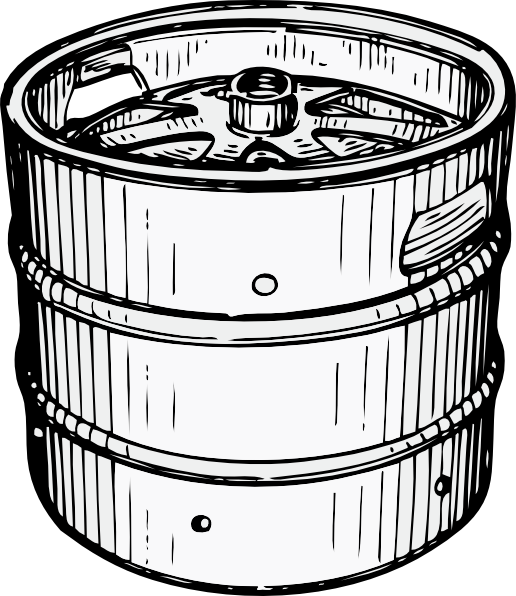 Free Vector Beer Keg Clip Art - Keg Clip Art (516x596), Png Download