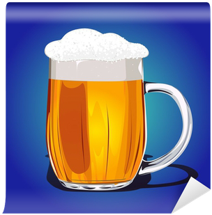 Mug Fresh Beer Vector Illustration Wall Mural • Pixers® - Illustration (400x400), Png Download