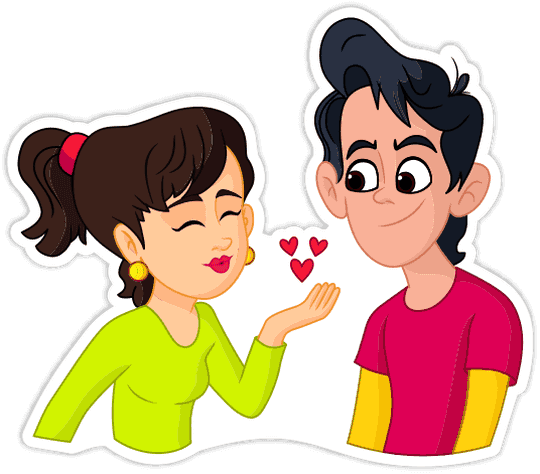Send - Best Png Love Stickers (540x474), Png Download