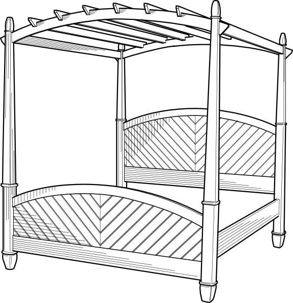 Post Bed Svg Clip Arts 576 X 596 Px (576x596), Png Download