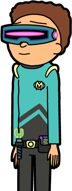 Crewman Morty - Pocket Mortys Vindicator Morty (300x650), Png Download
