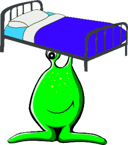 Bed Monster Image - Monster Under The Bed Clipart (528x600), Png Download