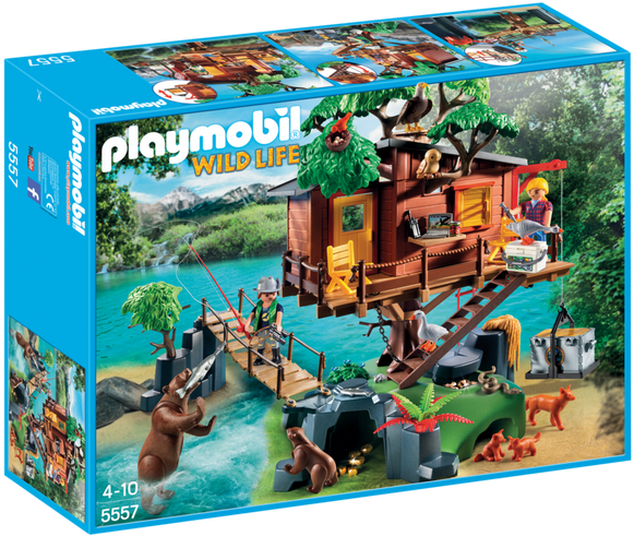 5557 Product Box Front V=1506796137 - Playmobil Adventure Treehouse 5557 (700x490), Png Download