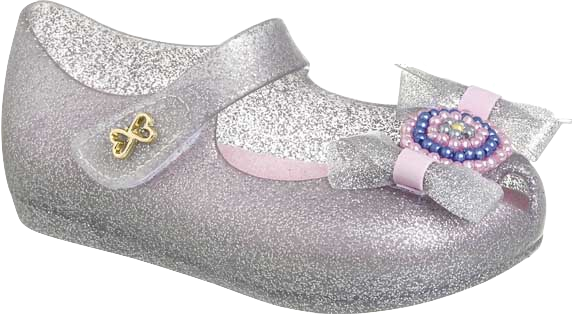 Glitter Pvc Confeti Baby Shoe - Glitter (572x314), Png Download