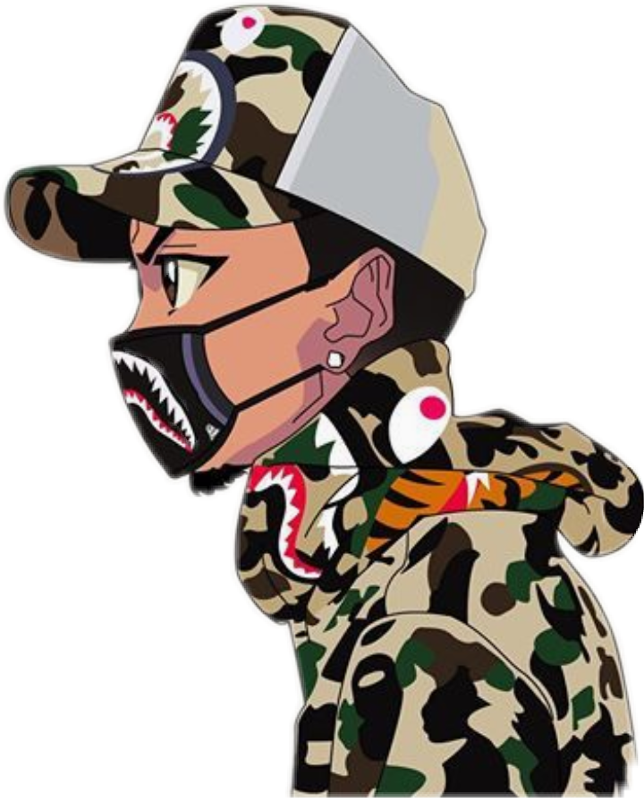 Download Interesting Art Boondocks Beach California Swag Bape Riley Freeman Png Image With No Background Pngkey Com
