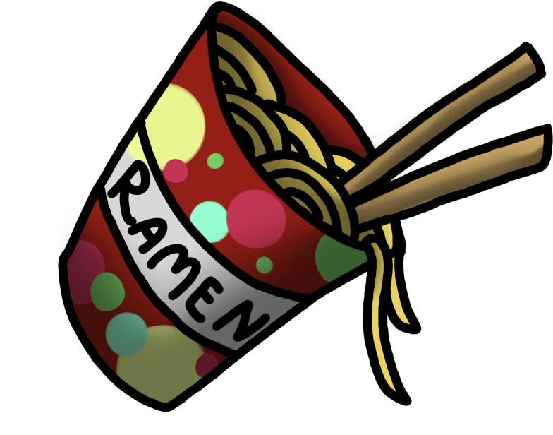 Ramen Cup By Why - Ramen Noodles Clipart Png (850x850), Png Download