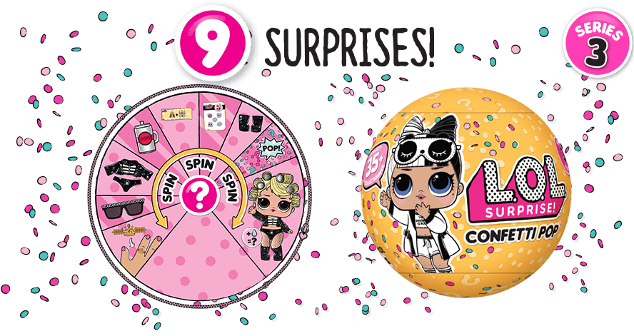 Download Series 3 L Lol Confetti Pop Series 3 Png Image With No Background Pngkey Com