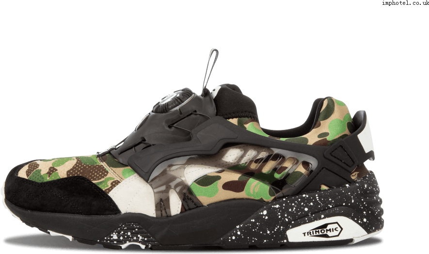 puma disc blaze bape camo green