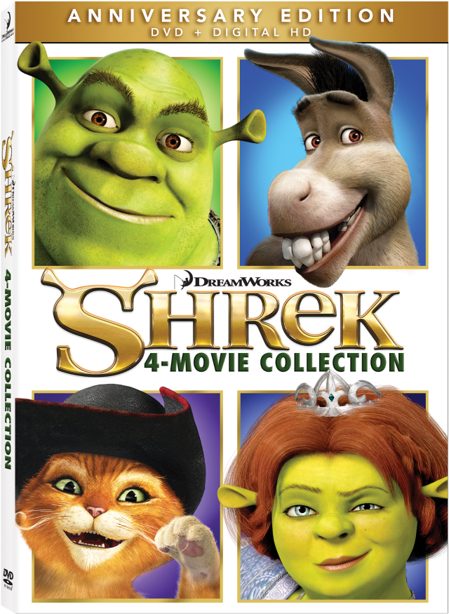 Shrek Face Png Download - Shrek 4 Movie Collection (dvd) (700x933), Png Download