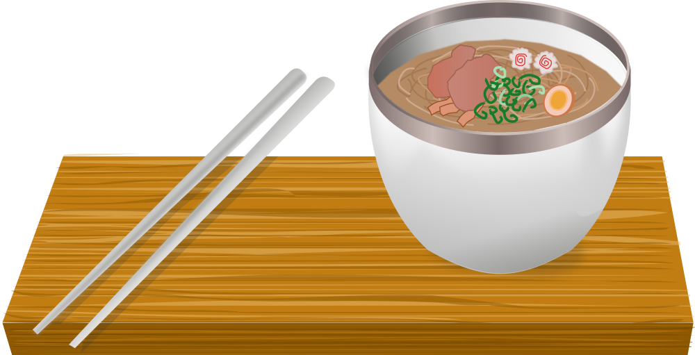 Ramen Bowl - Clipart Of Ramen (1000x511), Png Download