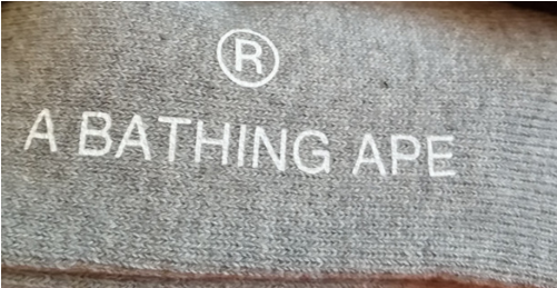 A Bathing Ape Bape Socks - Bape Socks Gray (500x500), Png Download